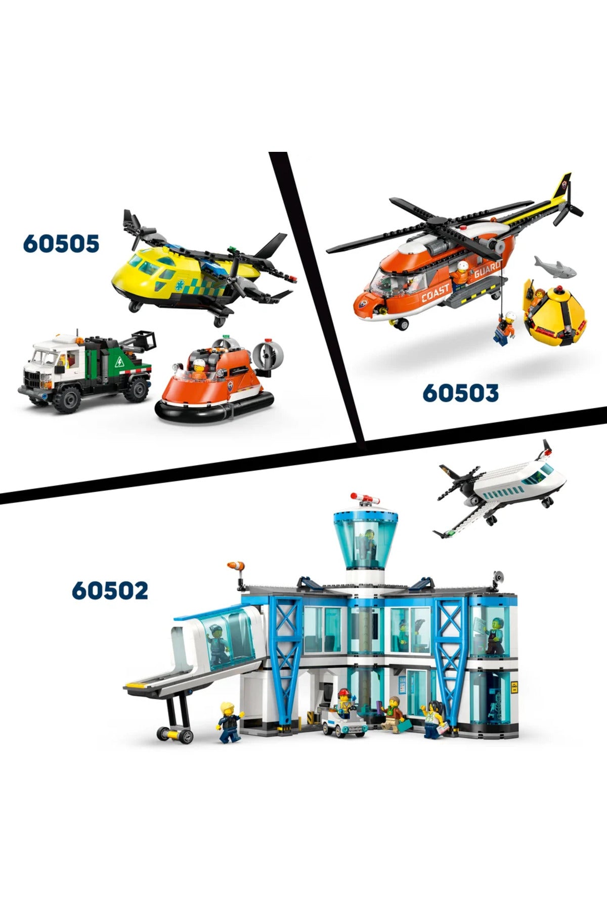 LEGO City Sahil Güvenlık Kurtarma Botu ve Helikopteri 60504