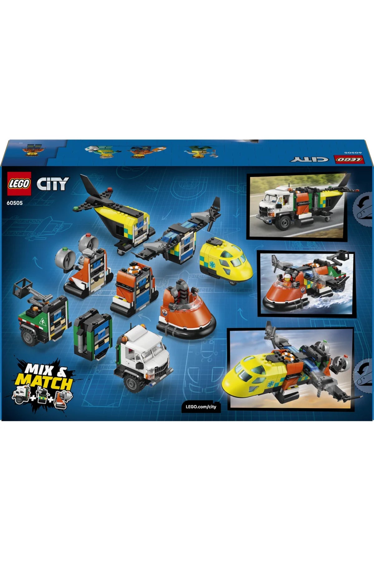 LEGO City Uçak Servis Kamyonu ve Hoverkraft Karışımı 60505