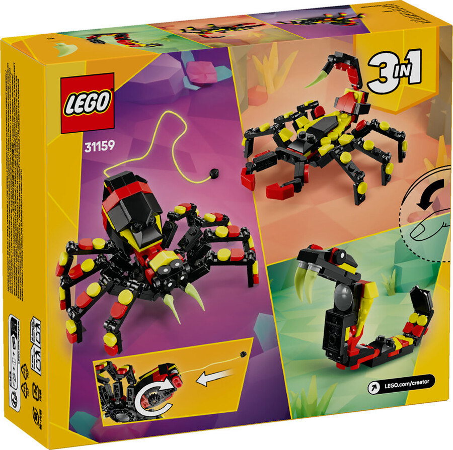 LEGO Creator 3'ü 1 Arada Vahşi Hayvanlar Şaşırtıcı Örümcek 31159