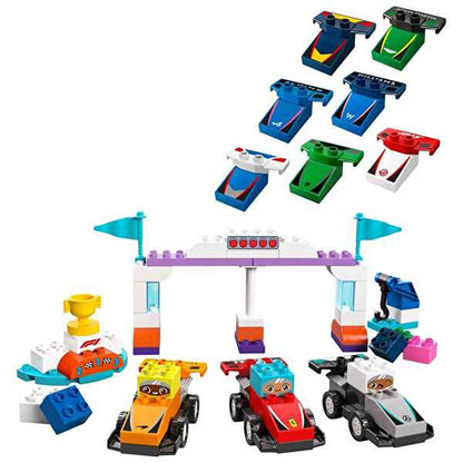 LEGO DUPLO F1 Takımı Yarış Arabaları ve Sürücüler