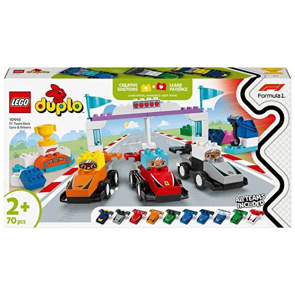 LEGO DUPLO F1 Takımı Yarış Arabaları ve Sürücüler