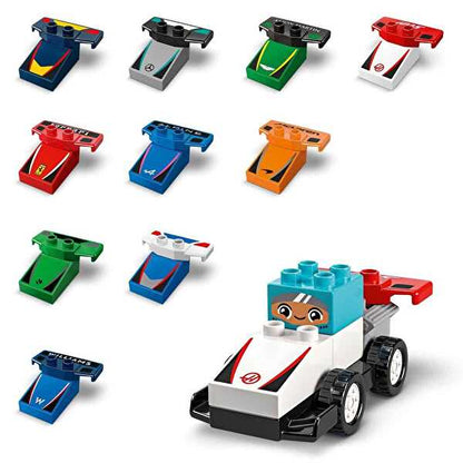 LEGO DUPLO F1 Takımı Yarış Arabaları ve Sürücüler
