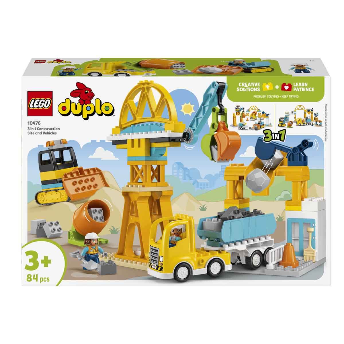 LEGO DUPLO İnşaat Sahası ve Araçları 3ü 1 Arada