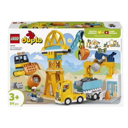 LEGO DUPLO İnşaat Sahası ve Araçları 3ü 1 Arada