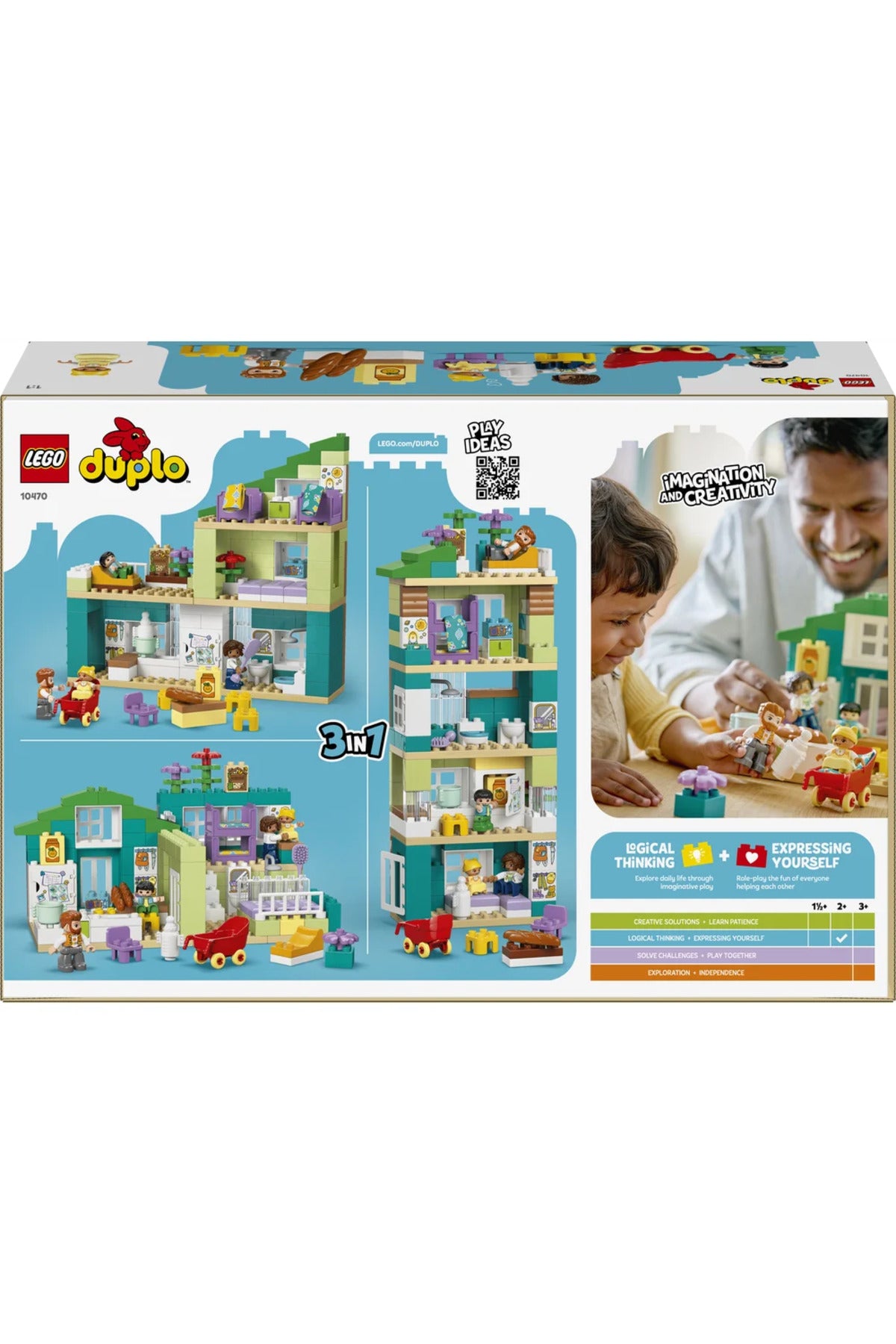 LEGO DUPLO Modern Aile Evi Figürlü 3ü 1 Arada 10470