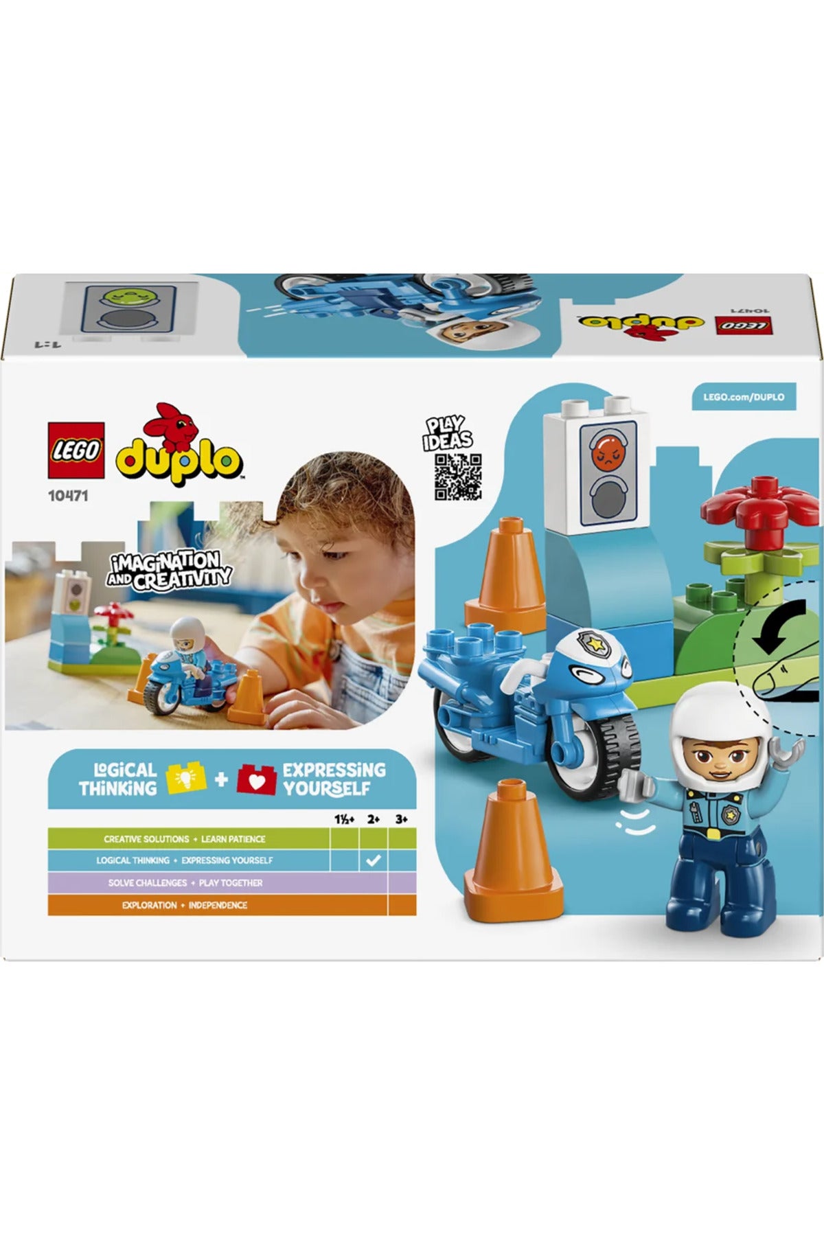 LEGO DUPLO Polis Motosikleti Mavi 10471