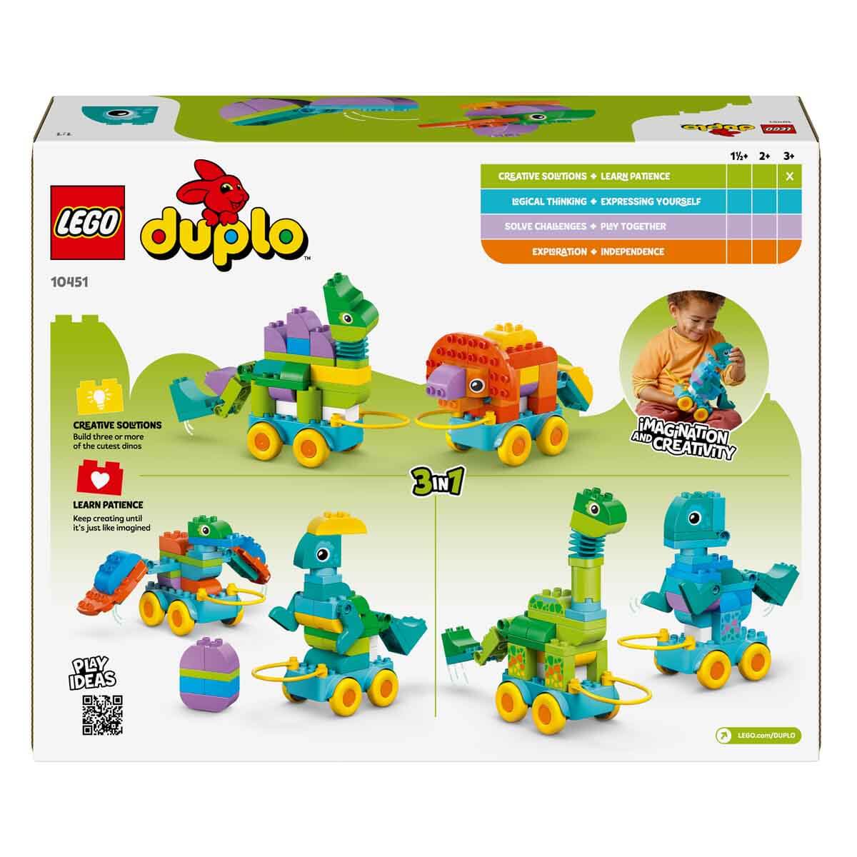 LEGO DUPLO Tekerlekli Dinozorlar 3ü 1 Arada