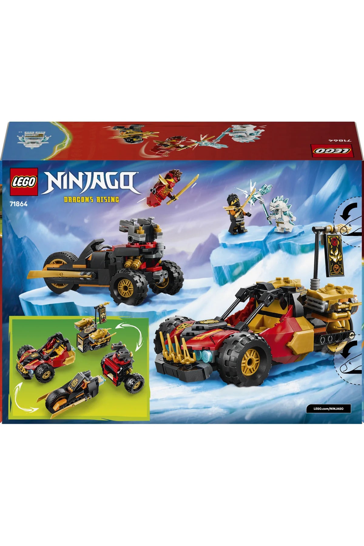 LEGO Ninjago Kai ve Cole'un Birleşen Araçları 71864
