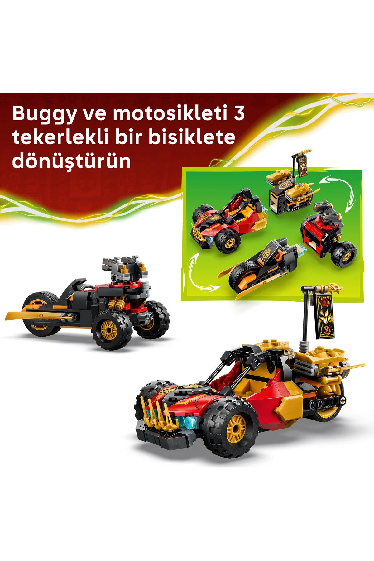 LEGO Ninjago Kai ve Cole'un Birleşen Araçları 71864