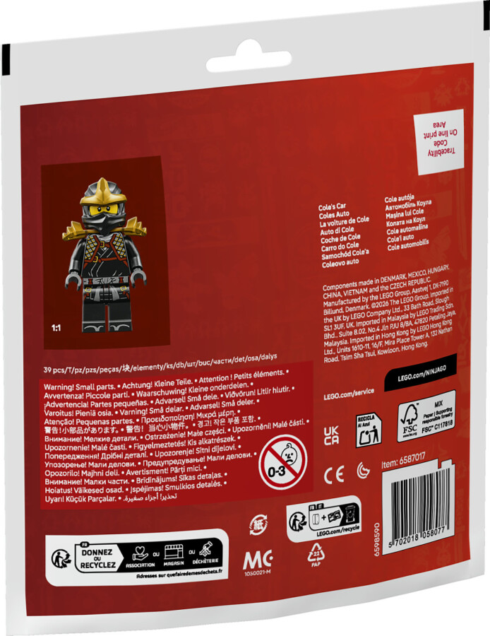 LEGO Ninjago Ninja Cole un Arabası 30723