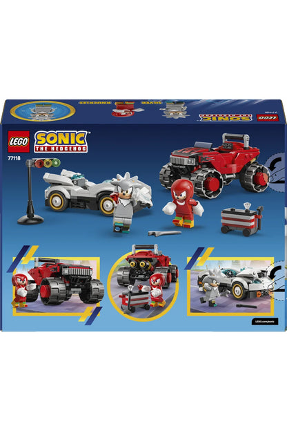 LEGO Sonic The Hedgehog Silver'ın Arabası Knuckles'ın Arabasına Karşı 77118