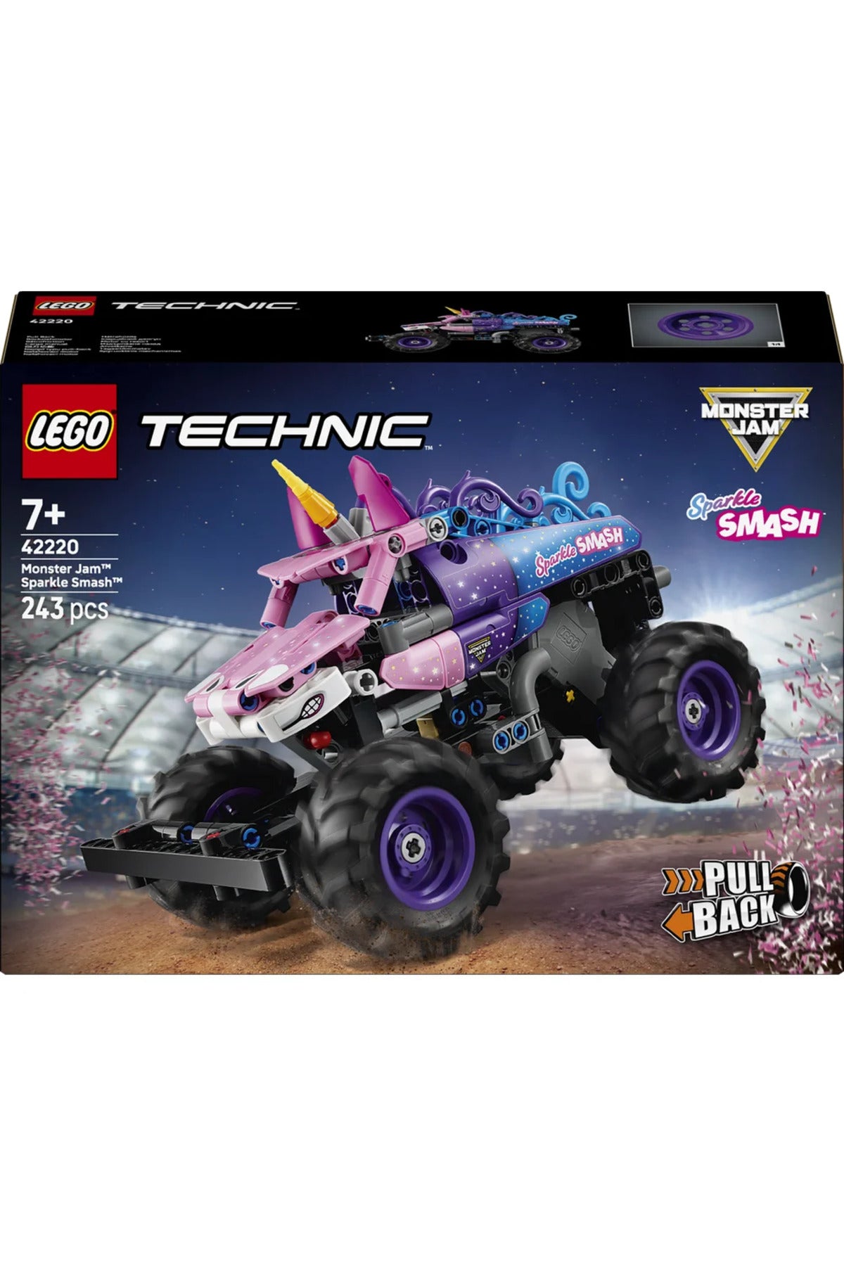 LEGO Technic Monster Jam Sparkle Smash Çek-Bırak Araba 42220