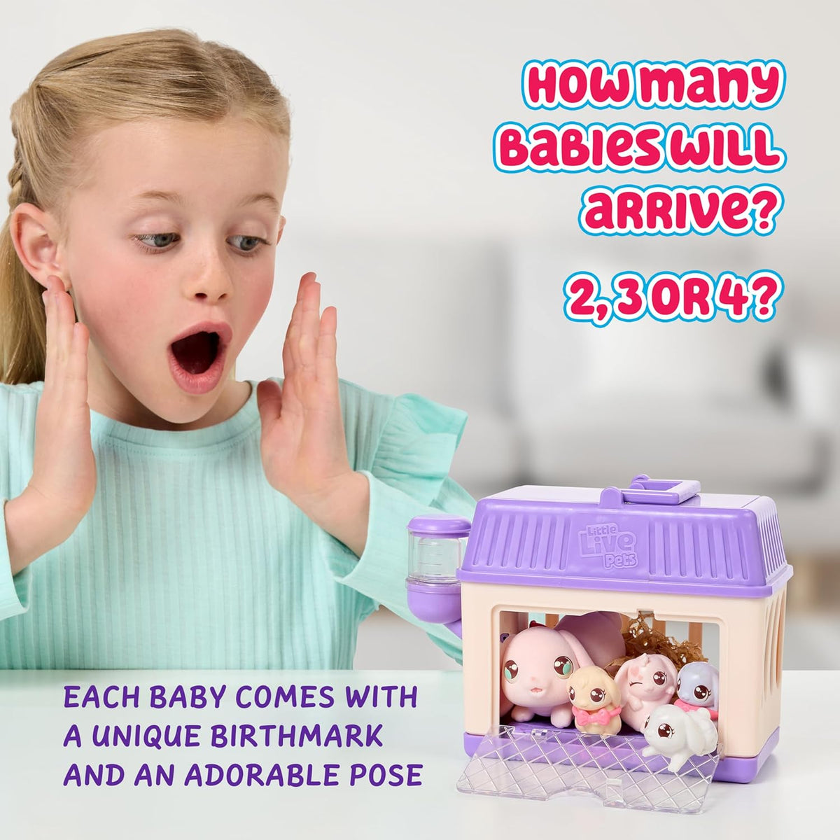 Little Live Pets Anne ve Yavruları Mini Tavşan S4