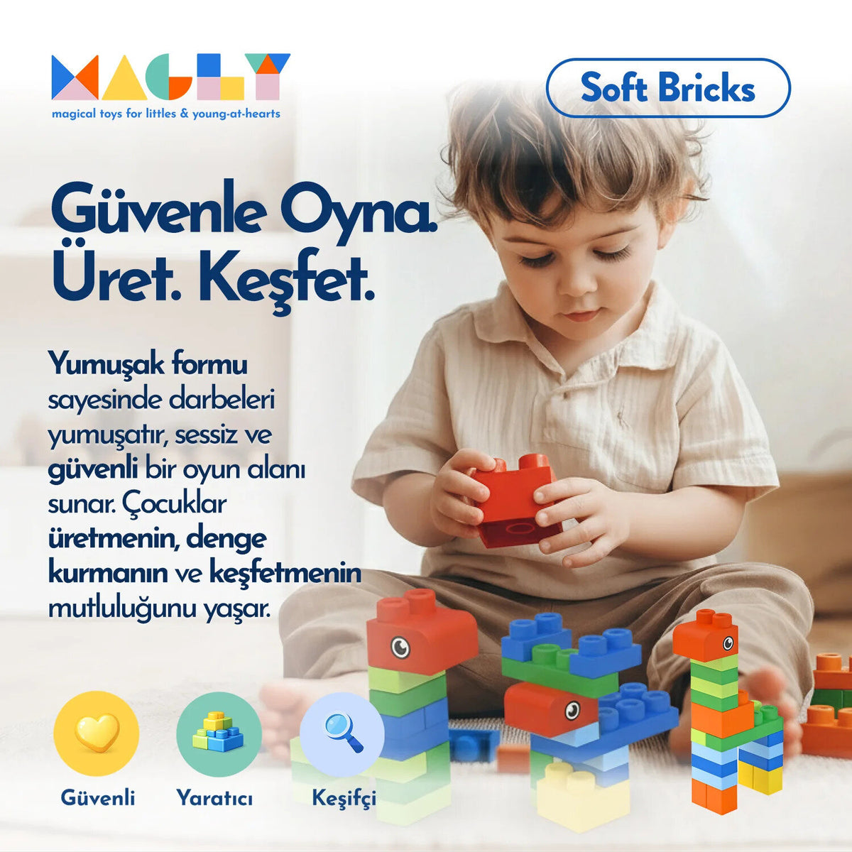 Magly Soft Bricks Yumuşak Yapı Blokları