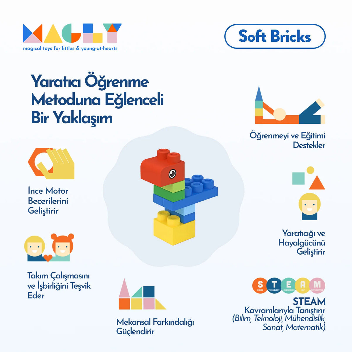 Magly Soft Bricks Yumuşak Yapı Blokları