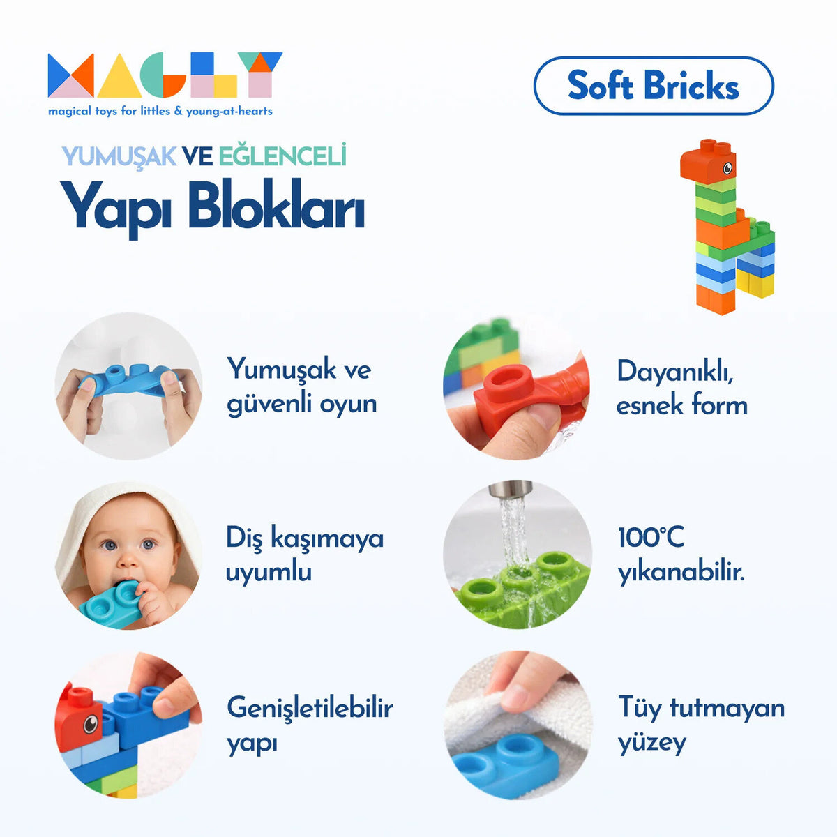 Magly Soft Bricks Yumuşak Yapı Blokları