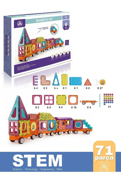 Magnetic DIY Yapı Blokları 71 Parça
