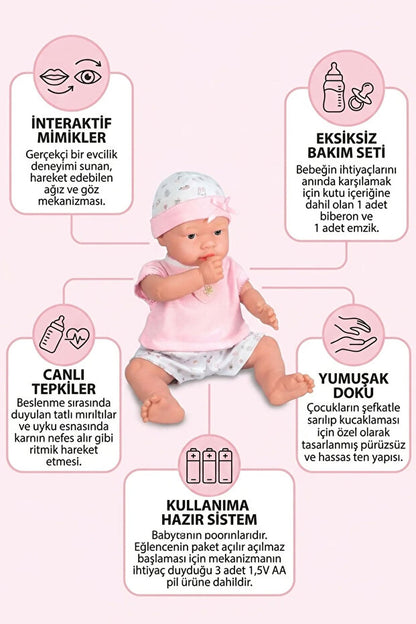 Maia Parmak Emen İlk Bebeğim Sesli 45 cm