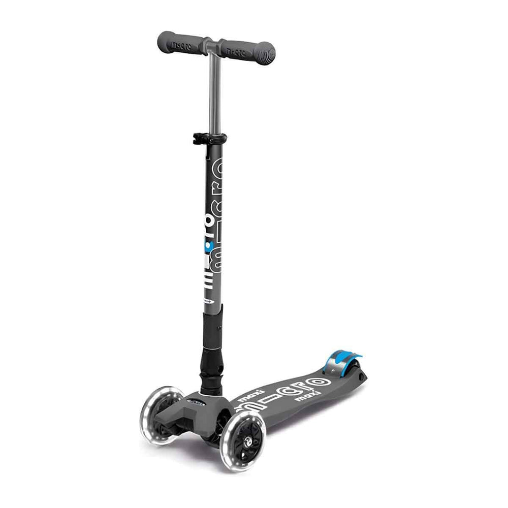 Maxi Micro Deluxe 3 Tekerlekli Katlanır Işıklı Gri Scooter