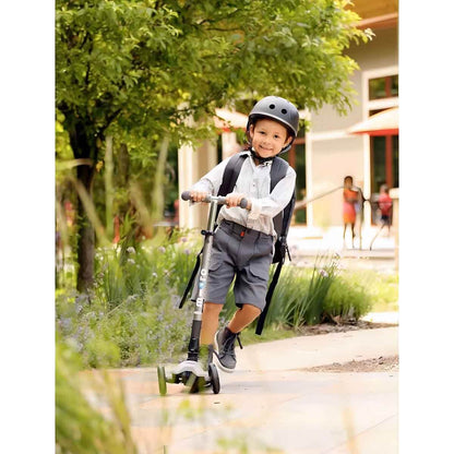 Maxi Micro Deluxe 3 Tekerlekli Katlanır Işıklı Gri Scooter