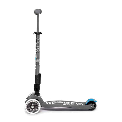 Maxi Micro Deluxe 3 Tekerlekli Katlanır Işıklı Gri Scooter