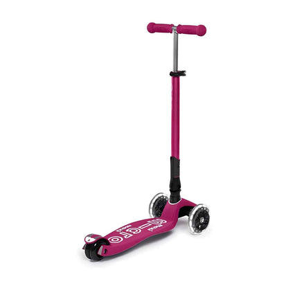 Maxi Micro Deluxe 3 Tekerlekli Katlanır Işıklı Kırmızı Scooter