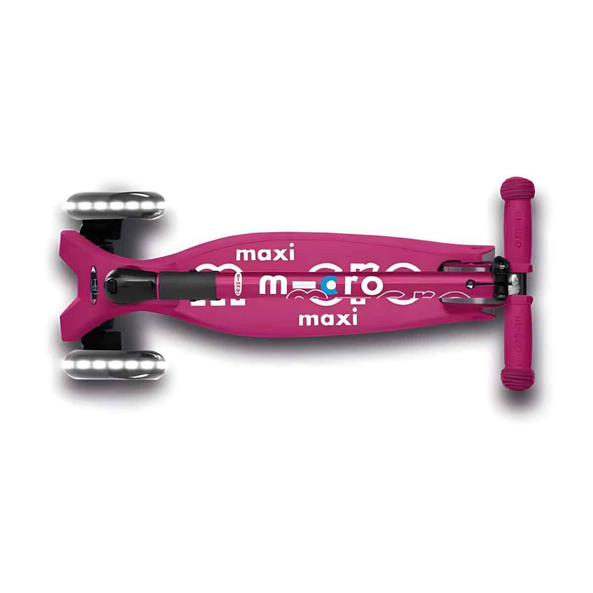 Maxi Micro Deluxe 3 Tekerlekli Katlanır Işıklı Kırmızı Scooter