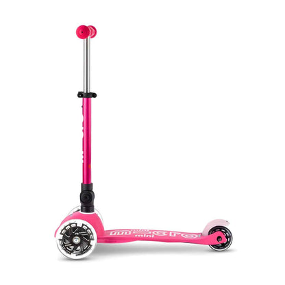 Maxi Micro Deluxe 3 Tekerlekli Katlanır Işıklı Pembe Scooter