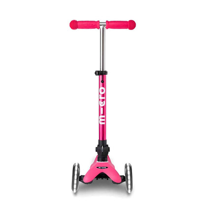 Maxi Micro Deluxe 3 Tekerlekli Katlanır Işıklı Pembe Scooter