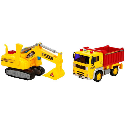 Maxx Wheels 1:20 Sesli ve Işıklı Sürtmeli İnşaat Oyun Seti