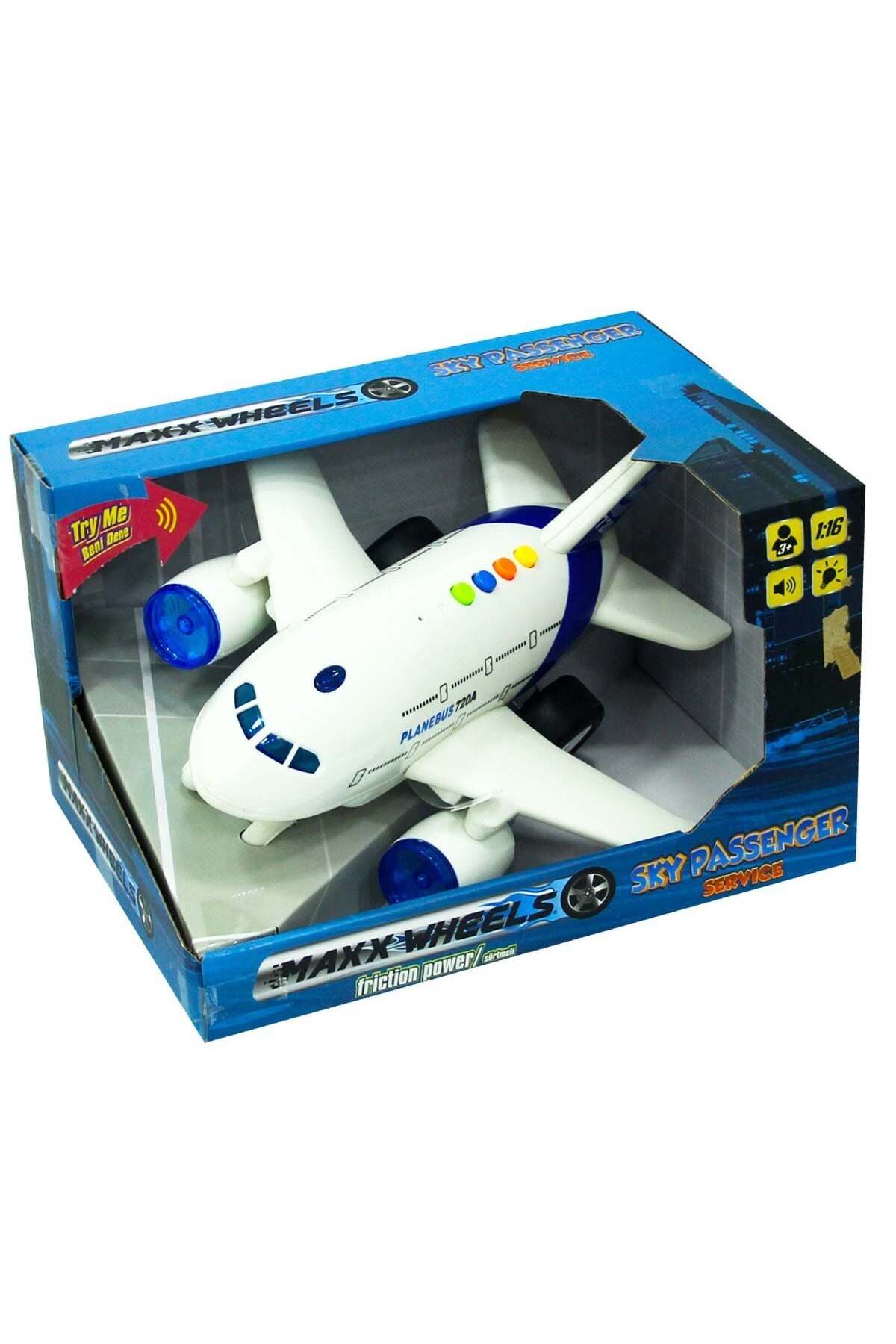 Maxx Wheels Planebus Uçak Sesli ve Işıklı 1:16