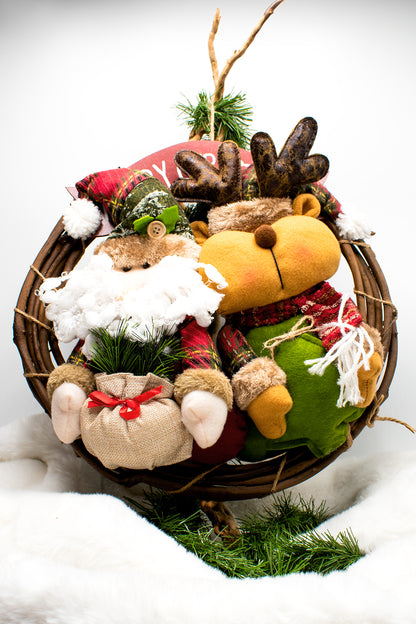 Merry Christmas Geyikli Kapı Süsü 35 cm