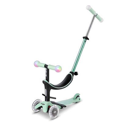 Micro Mini Deluxe Magic 3 Tekerlekli Işıklı Mint Scooter