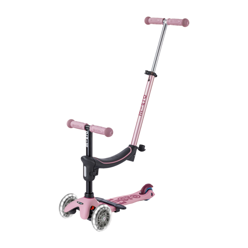 Micro Mini Rock And Go 3 Tekerlekli Işıklı Pembe Scooter