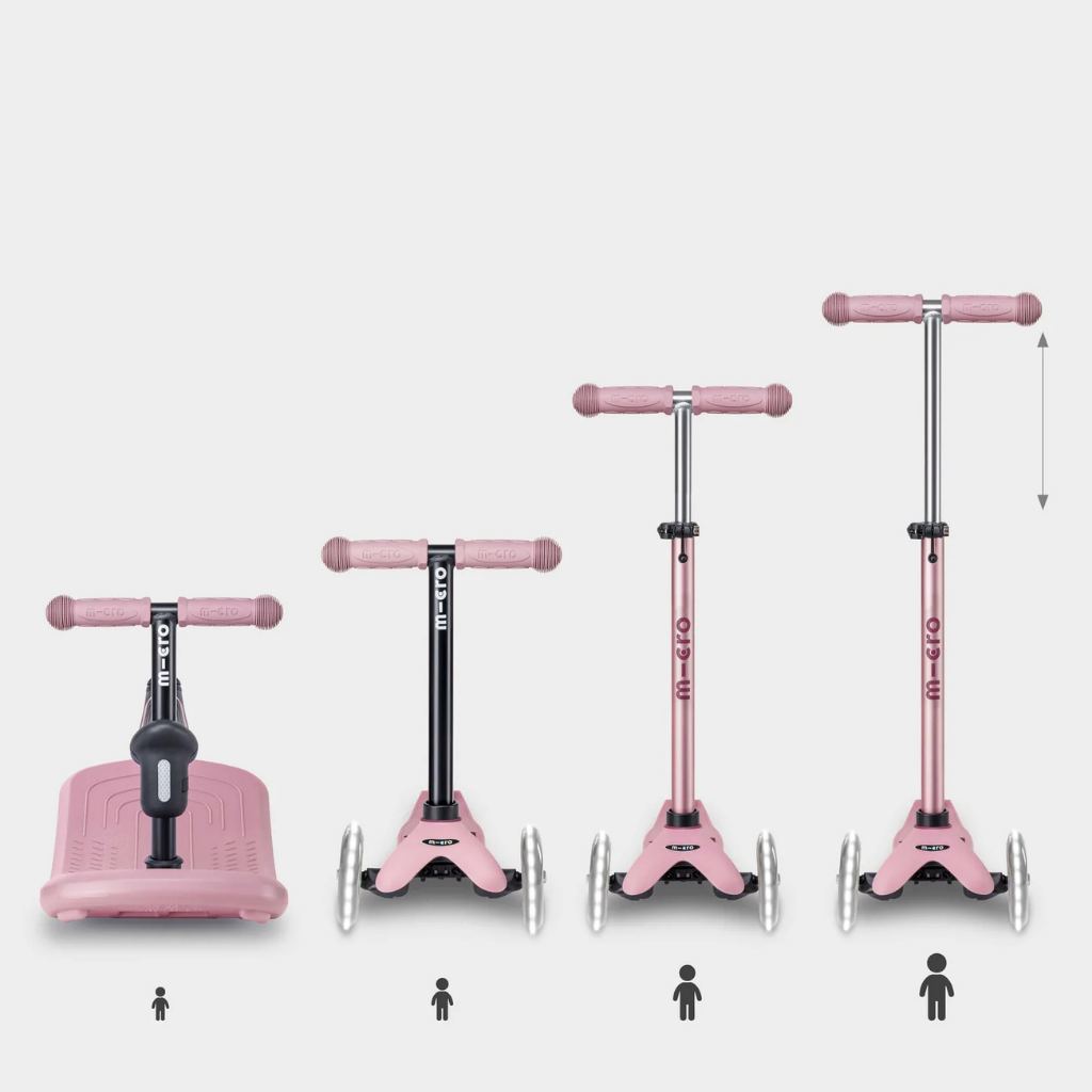 Micro Mini Rock And Go 3 Tekerlekli Işıklı Pembe Scooter