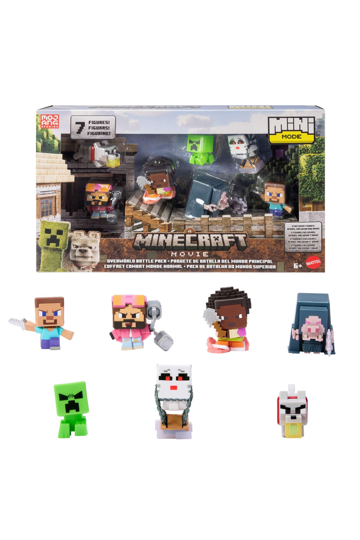 Minecraft Overworld Mini Mode Figür 7li Set