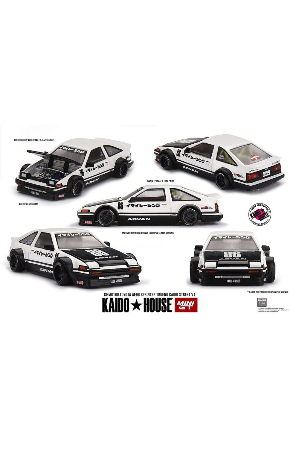 Mini GT Kaido Toyota Sprinter Trueno AE86 1:64