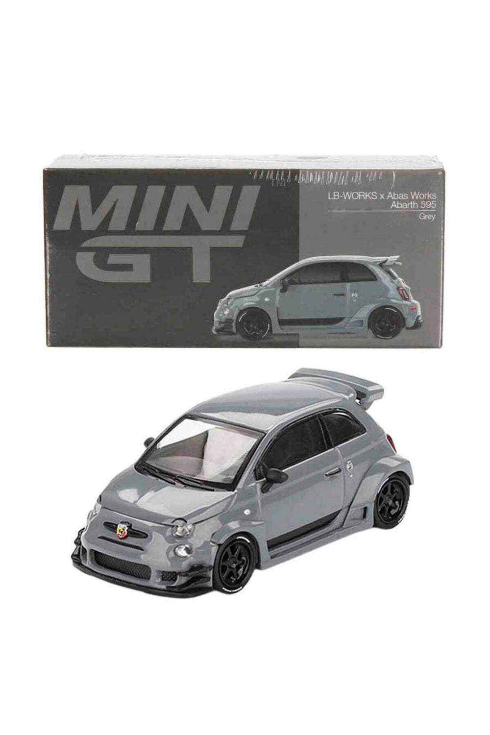 Mini GT LB Works Abas Works Abarth 595 Grey 1:64
