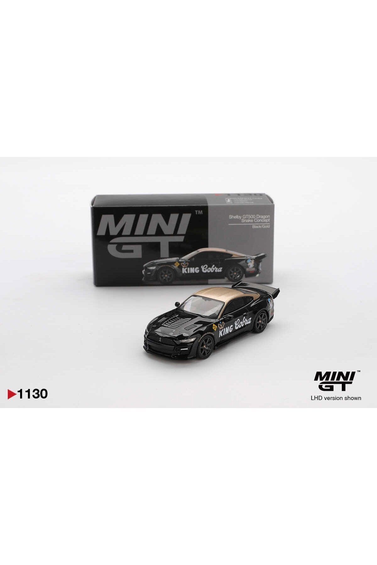 Mini GT Shelby Dragon Snake GT500 Black Gold 1:64