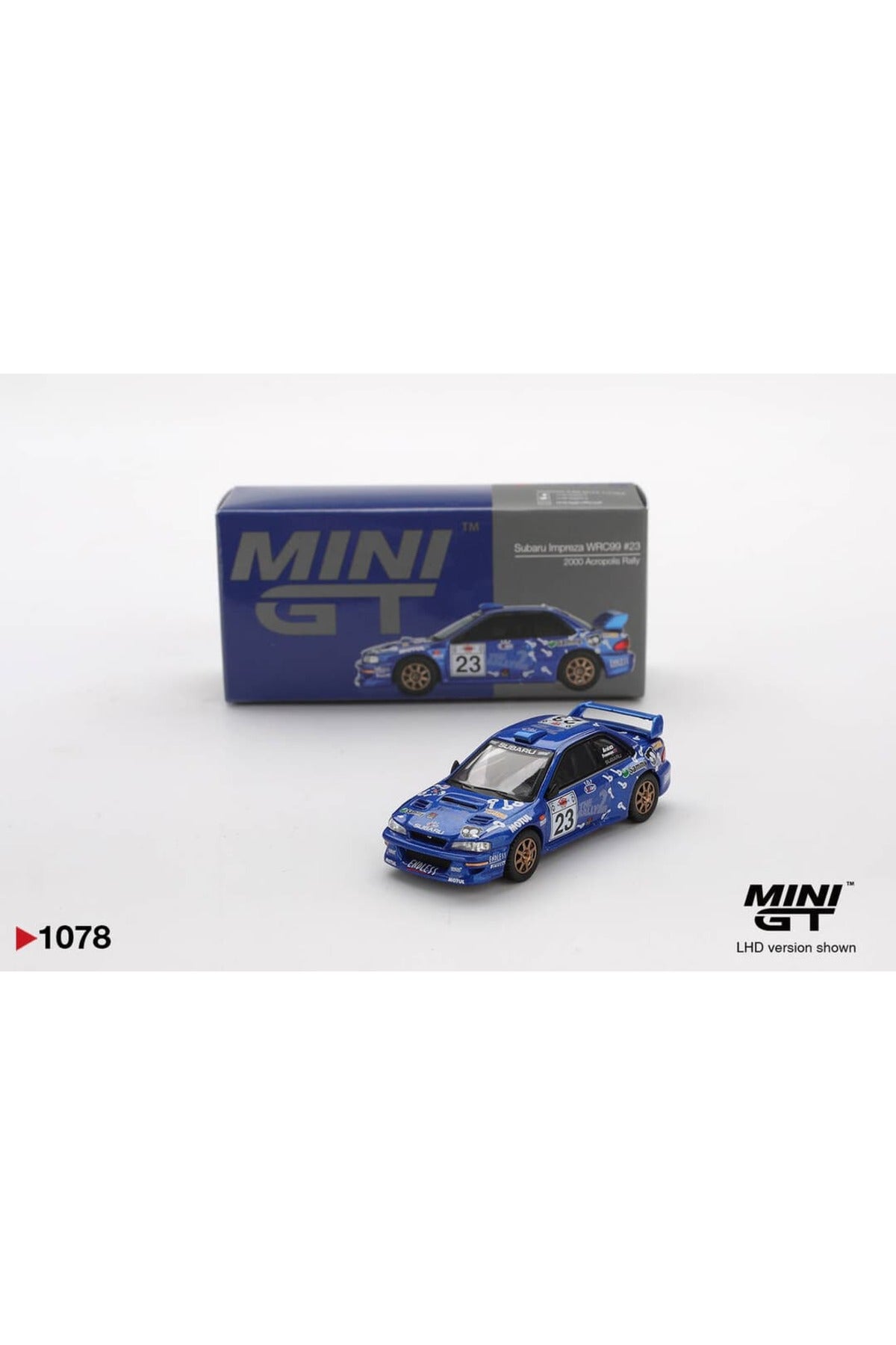 Mini GT Subaru Impreza 2000 Acropolis Rally 1:64