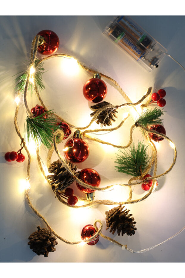 Mini Kozalak Yılbaşı Ağacı Ledli 230 cm 20li