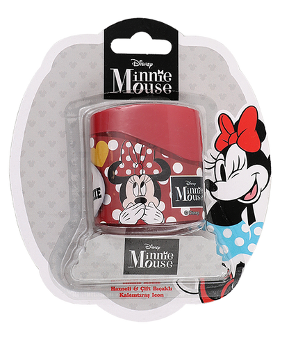 Minnie Mouse Hazneli Çift Bıçaklı Kalemtıraş