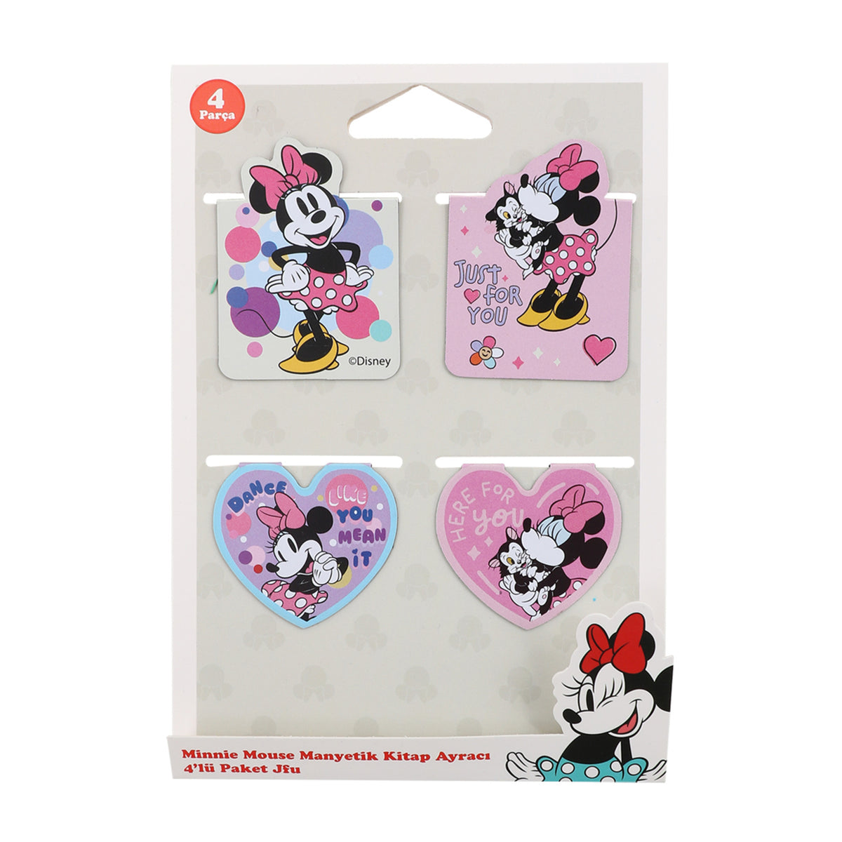 Minnie Mouse Manyetik Kitap Ayracı 4lü Paket Jfu