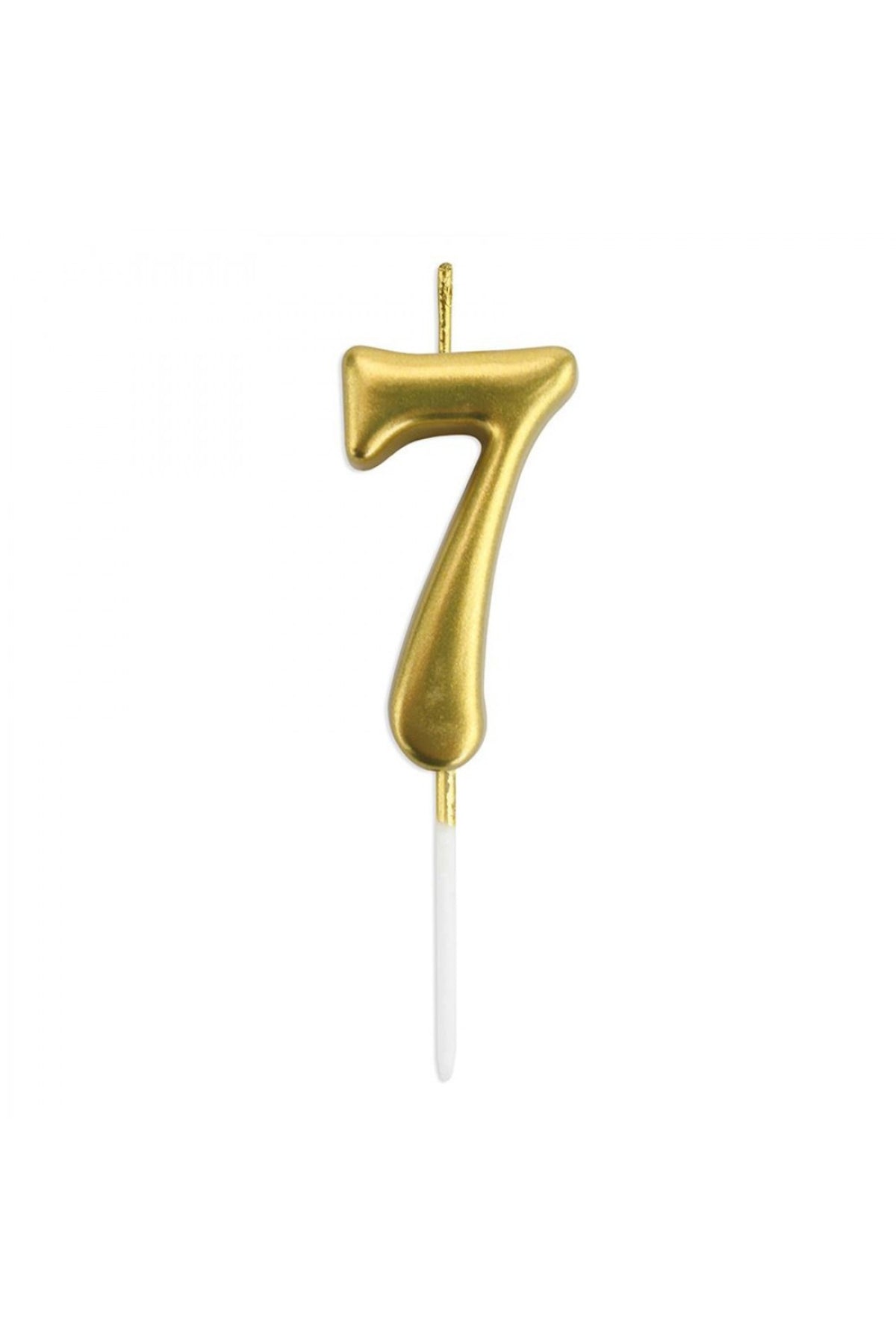 Mum 7 Rakamlı - Altın Çubuklu 7 cm