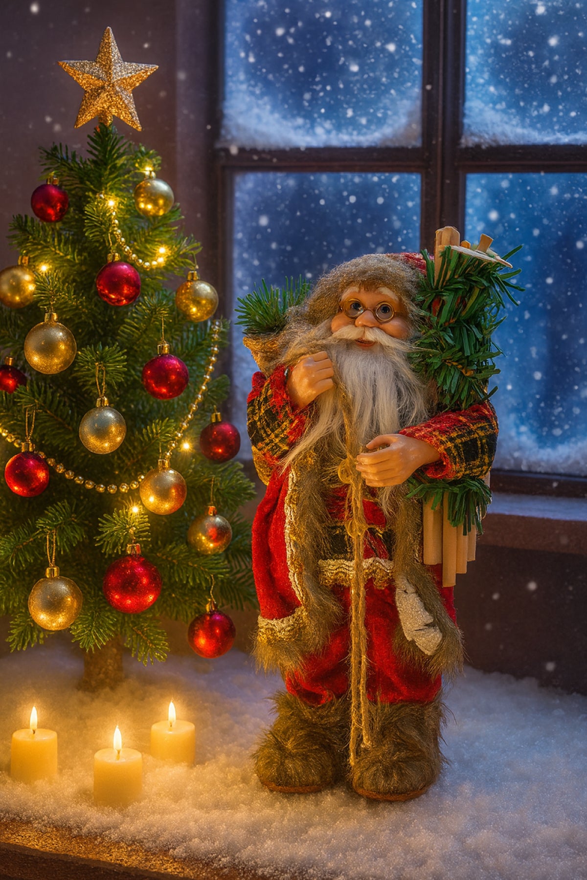 Noel Baba Dekoratif Yılbaşı Süs Kırmızı 30 cm