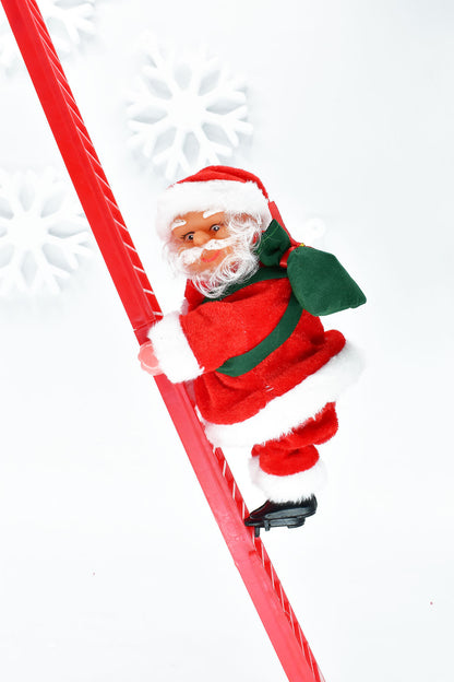 Noel Baba Tırmanan Merdivenli Yılbaşı Süs