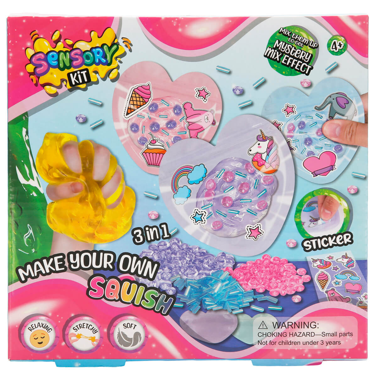 Paulinda 3'ü 1 Arada Sensory Kit Squishy Yapım Seti