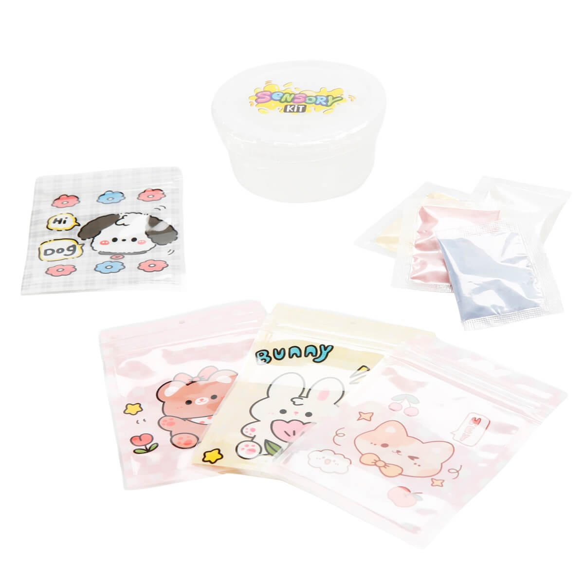 Paulinda 4'ü 1 Arada Sensory Kit Squishy Yapım Seti