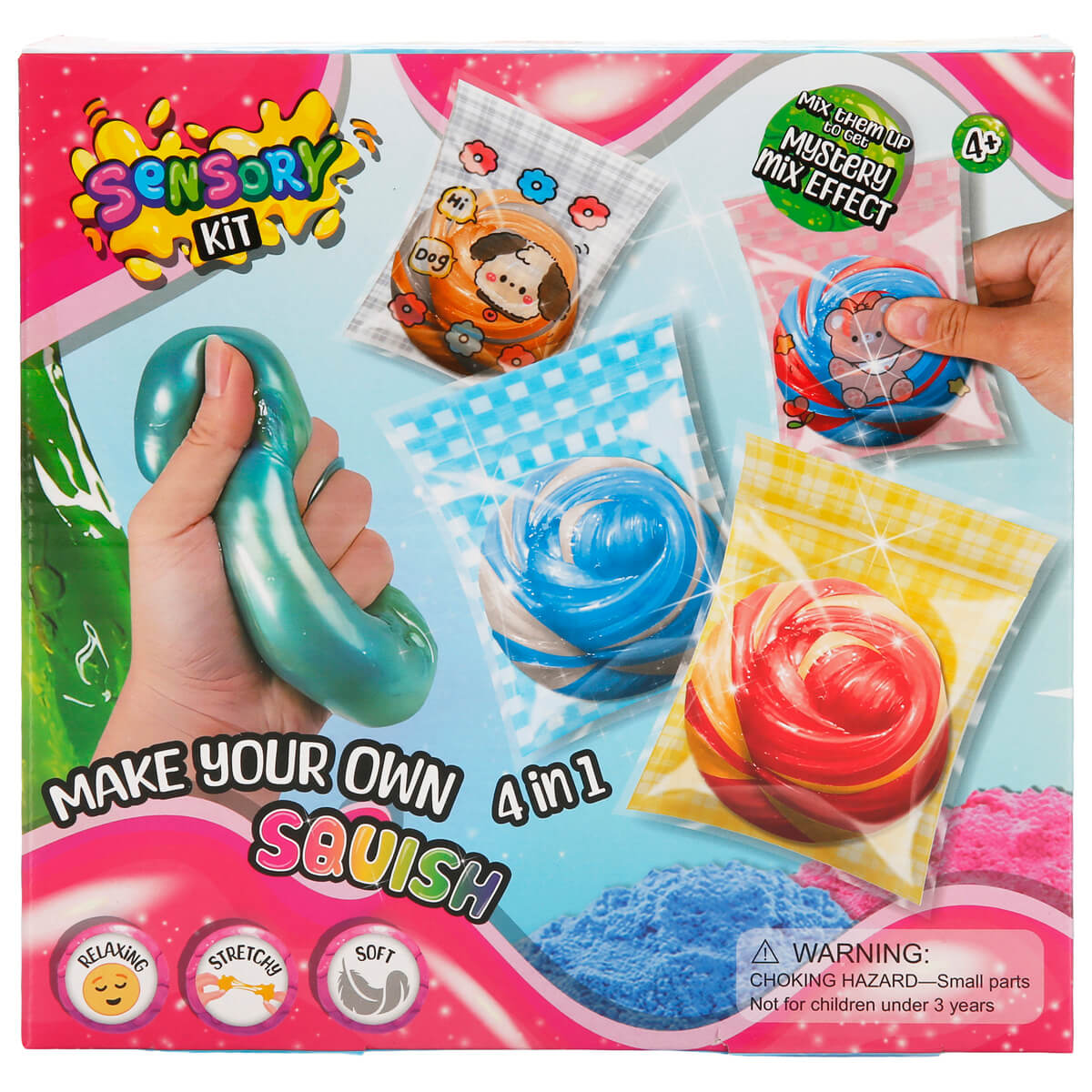 Paulinda 4'ü 1 Arada Sensory Kit Squishy Yapım Seti