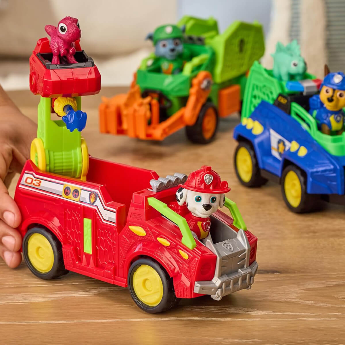 Paw Patrol Dino Movie Marshall ve İtfaiye Aracı